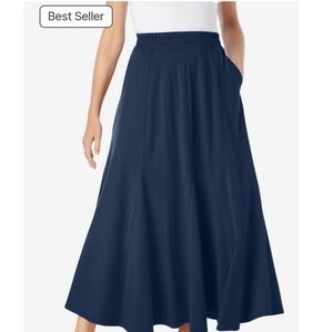 Woman Within Navy Knit Skirt Size 2X